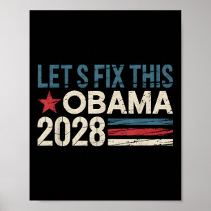 Vintage Obama 2028 Lustige Politische Patriotische Poster