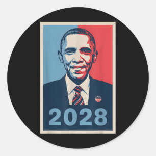 Vintage Obama 2028 Lustige Politische Patriotische Runder Aufkleber