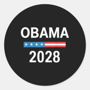 Vintage Obama 2028 Lustige Politische Patriotische Runder Aufkleber