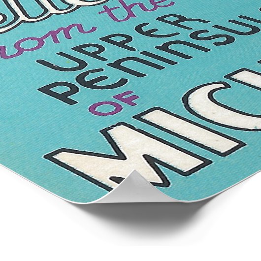 Vintage Oberhalbinsel Michigan Poster (Ecke)