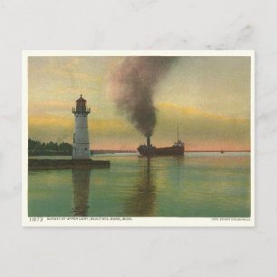 Vintage Oberlicht (Leuchtturm) Postkarte
