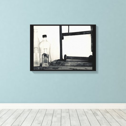 Vintage Objekte Industrielle Leinwand Kunst (Insitu (Holzboden))