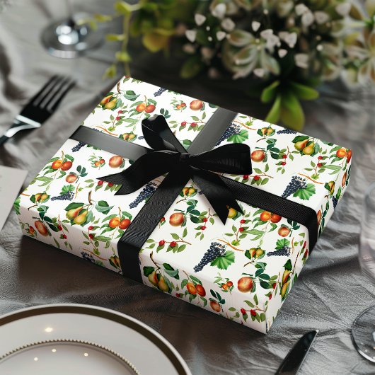Vintage Obst Geschenkpapier