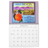 Vintage Obst- und Gemüsekennzeichnungen Kalender (Mär 2026)