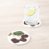 Vintage Obstbäume, reife Kirschen aus einem Baum Getränkeuntersetzer (Seite)