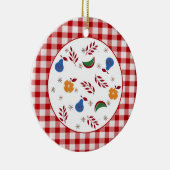 Vintage Obstdekoration Keramikornament (Rechts)