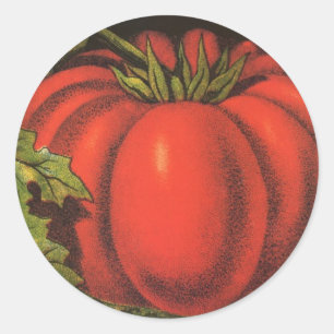 Vintage Obstkisten-Etiketten-Kunst, Wayne Co Tomat Runder Aufkleber