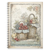 Vintage Obstkörbe Notizblock (Vorderseite)