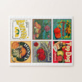 Vintage Obstmarken Puzzle (Horizontal)