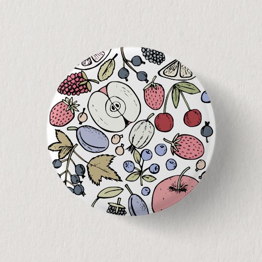 Vintage Obstthema, vintage Button (Vorderseite)