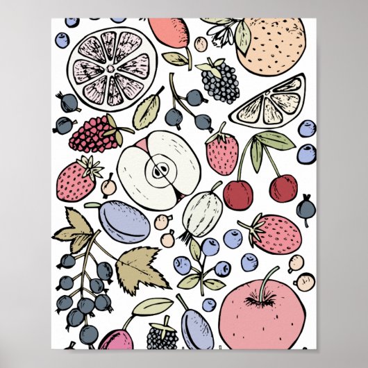 Vintage Obstthema, vintage Poster (Vorne)