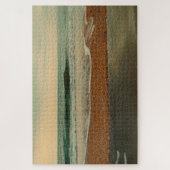 Vintage Ocean Beach Seascape Retro Waves Puzzle (Vertikal)