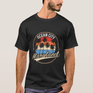 Vintage Ocean City Beach Maryland Palme Strand T-Shirt
