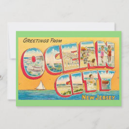 Vintage Ocean City NJ 5x7 Big Postcard Dankeskarte
