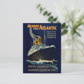 VINTAGE OCEAN LINER REISE POSTCARD POSTKARTE (Stehend Vorderseite)