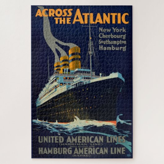 VINTAGE OCEAN LINER REISE PUZZLE (Vertikal)