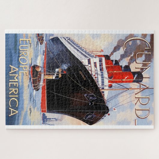 VINTAGE OCEAN LINER REISE PUZZLE (Horizontal)