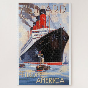 VINTAGE OCEAN LINER REISE PUZZLE