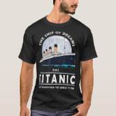 Vintage Ocean Liner Ship Illustration T-Shirt (Vorderseite)