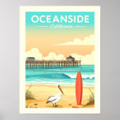 Vintage Oceanside Kalifornien Poster (Vorne)