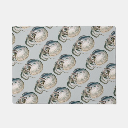 Vintage Octopus Argonaut, Meerestiere Fußmatte (Vorderseite)