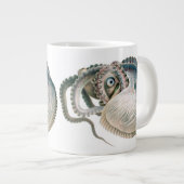 Vintage Octopus Argonaut, Meerestiere Jumbo-Tasse (Vorderseite Rechts)