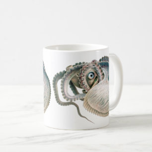 Vintage Octopus Argonaut, Meerestiere Kaffeetasse