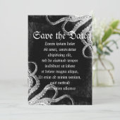 Vintage Octopus Dark Save The Date (Stehend Vorderseite)