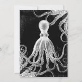Vintage Octopus Dark Save The Date (Rückseite)
