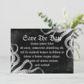 Vintage Octopus Dark Save The Date (Stehend Vorderseite)