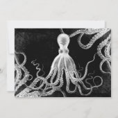 Vintage Octopus Dark Save The Date (Rückseite)
