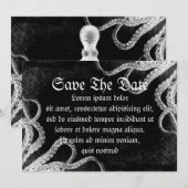 Vintage Octopus Dark Save The Date (Vorne/Hinten)