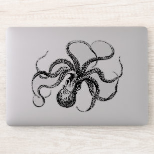 Vintage Octopus-Illustration Aufkleber