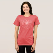 Vintage Octopus-Illustration in hellrosa Tri-Blend Shirt (Vorderseite voll)