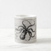 Vintage Octopus-Illustration Kaffeetasse (Mittel)
