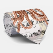 Vintage Octopus-Illustration Krawatte (Gerollt)