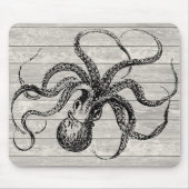Vintage Octopus-Illustration Mousepad (Vorne)