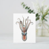 Vintage Octopus-Illustration Postkarte (Stehend Vorderseite)