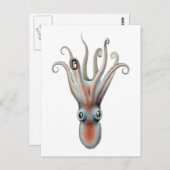 Vintage Octopus-Illustration Postkarte (Vorne/Hinten)