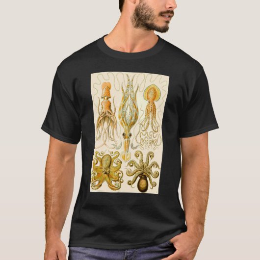 Vintage Octopus-Illustration T-Shirt (Vorderseite)