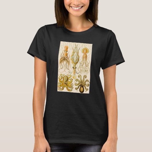 Vintage Octopus-Illustration T-Shirt (Vorderseite)