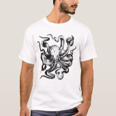 Vintage octopus Octopus Old Drawing T-Shirt (Vorderseite)