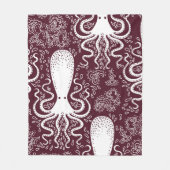 vintage Octopus pattern. Fleecedecke (Vorderseite)