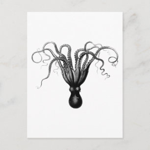 VINTAGE-OCTOPUS-POSTKARTE POSTKARTE