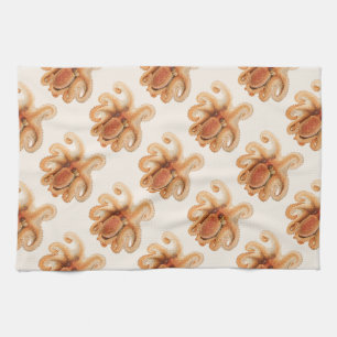 Vintage Octopus Salutii, Meerwassertiere Geschirrtuch