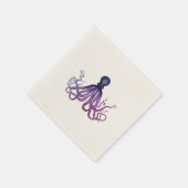 Vintage Octopus Sealife Serviette (Ecke)