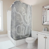 Vintage Octopus-Silberschnecke Duschvorhang (Beispiel)