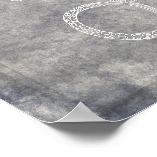 Vintage Octopus Silberschnecke Grau Poster (Ecke)