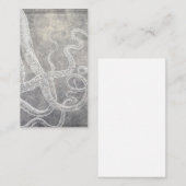 Vintage Octopus-Silberschnecke Visitenkarte (Vorne/Hinten)