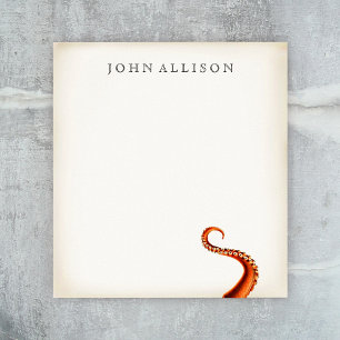 Vintage Octopus Tenticals Notepad Notizblock